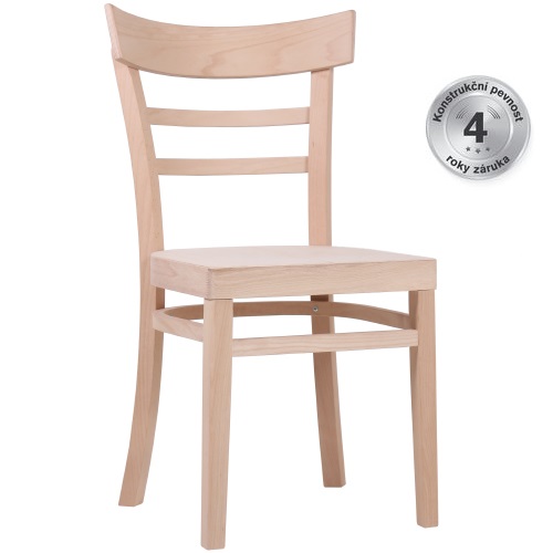 Dřevěné restaurační židle MARONA S dřevěný sedák