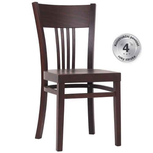 Dřevěné restaurační židle KAREN dřevěný sedák