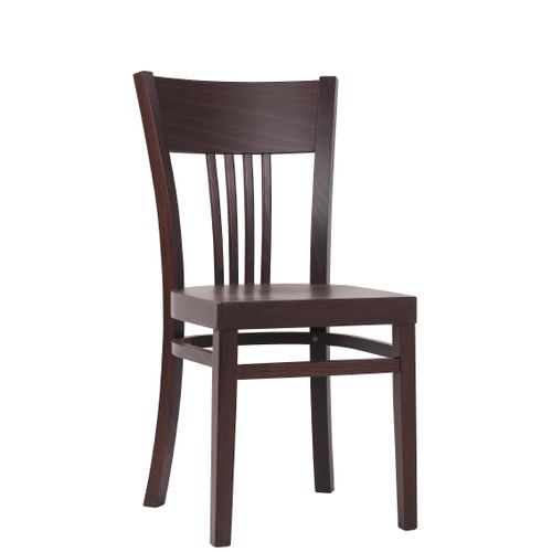 Dřevěné restaurační židle KAREN dřevěný sedák