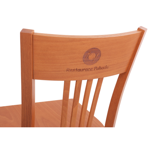 Dřevěné restaurační židle KAREN dřevěný sedák