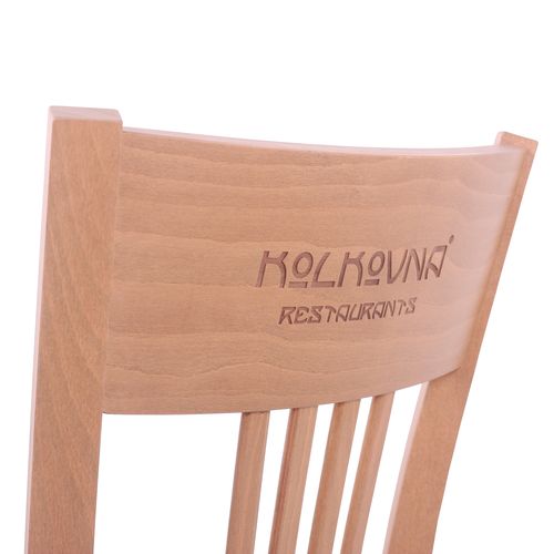 Dřevěné restaurační židle KAREN dřevěný sedák