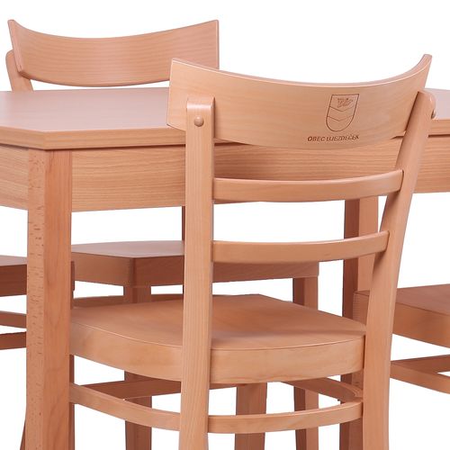 Dřevěné restaurační židle MARONA S dřevěný sedák