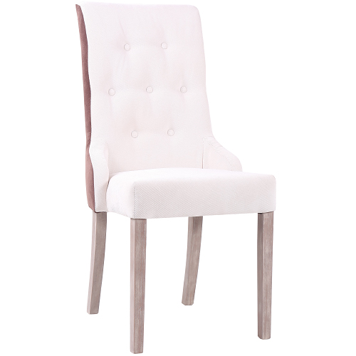 Čalouněné židle MARTA K s ozdobnými knoflíky a rozšířeným opěradlem 