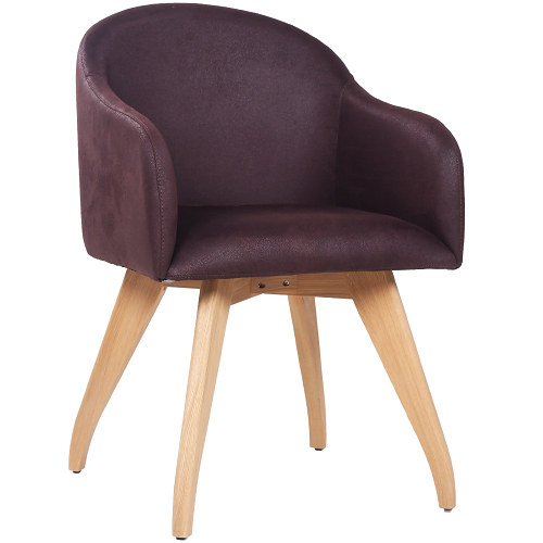 Designové restaurační čalouněné židle FABIO ve skandinávském stylu masivní dub