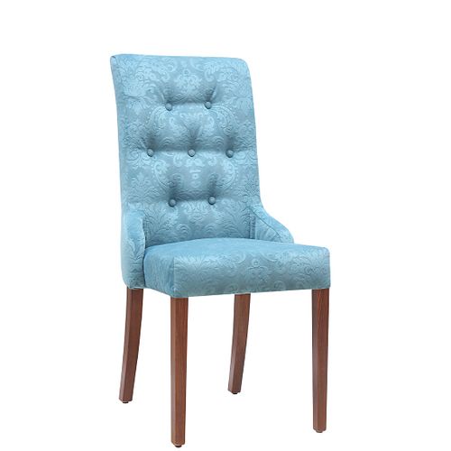 Čalouněné židle MARTA K s ozdobnými knoflíky a rozšířeným opěradlem 