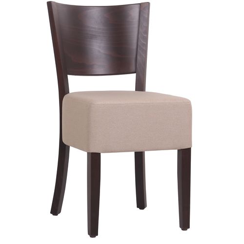 Čalouněné židle ISABEL s pohodlným dřevěným opěradlem 