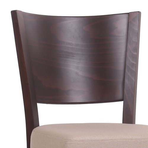 Čalouněné židle ISABEL s pohodlným dřevěným opěradlem 