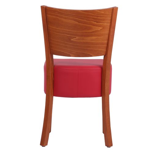 Čalouněné židle ISABEL s pohodlným dřevěným opěradlem 