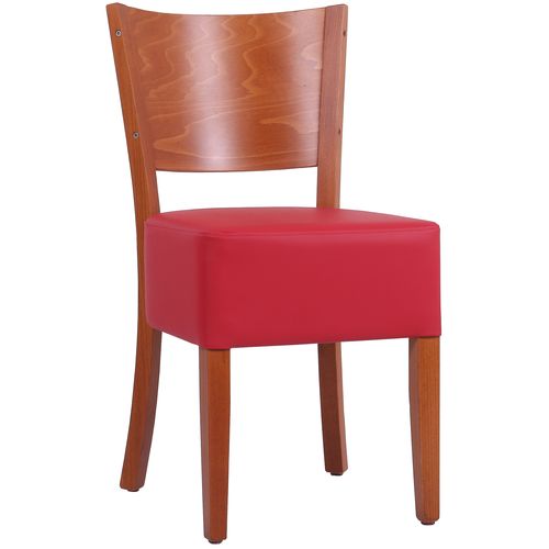 Čalouněné židle ISABEL s pohodlným dřevěným opěradlem 