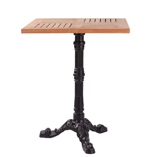 Kovové zahradní stoly LEON 3 TEAK H60-25