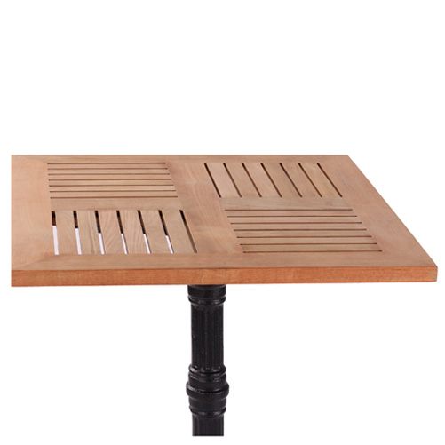 Kovové zahradní stoly LEON 3 TEAK H60-25