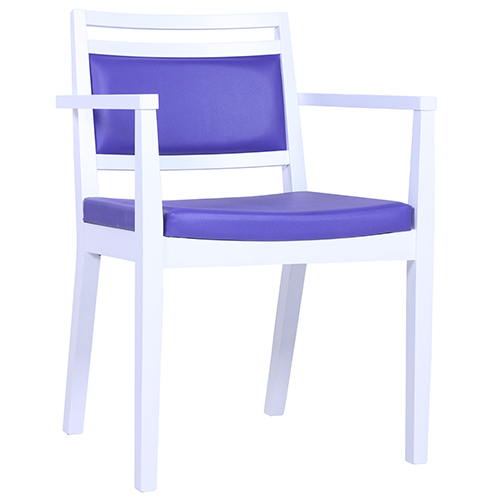 Dřevěná židle čalouněná s područkou LEANDRO P AL