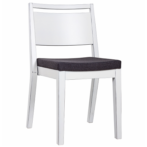 Dřevěná židle čalouněná LUCAS P ST Vintage Look bílá