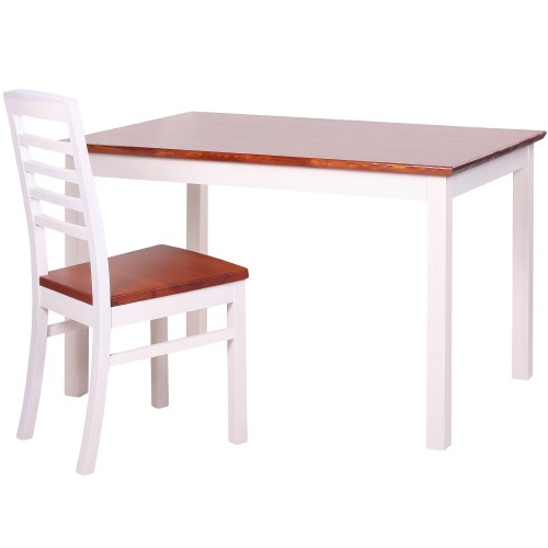 Dřevěné židle  ROBBIE 4P masivní borovice čalouněný sedák