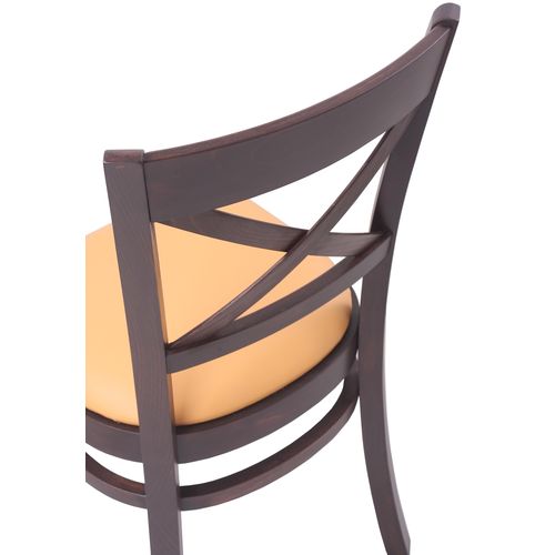 Dřevěné restaurační židle PATTY P čalouněný sedák