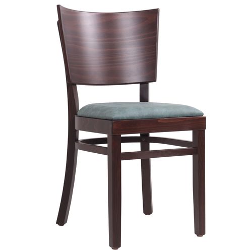 Dřevěné restaurační židle LINETTA P s čalouněným sedákem do hospody