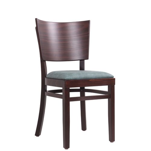 Dřevěné restaurační židle LINETTA P s čalouněným sedákem do hospody
