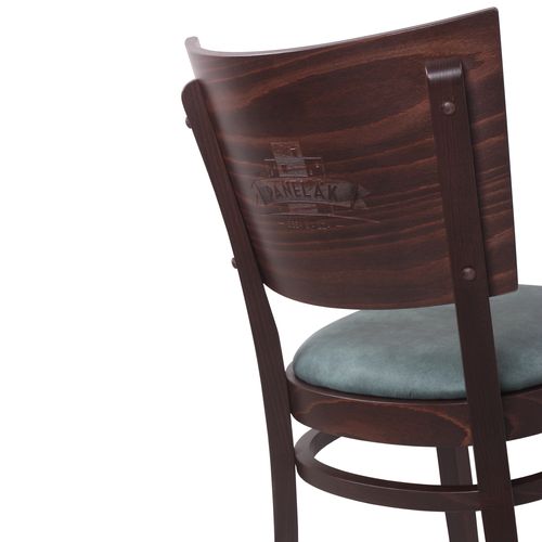 Dřevěné restaurační židle LINETTA P s čalouněným sedákem do hospody