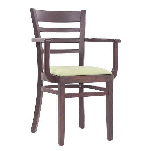 Židle do restaurace WILMA P AL masivní buk čalouněný sedák