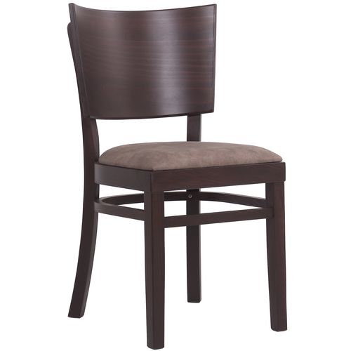 Dřevěné restaurační židle LINETTA P s čalouněným sedákem do hospody