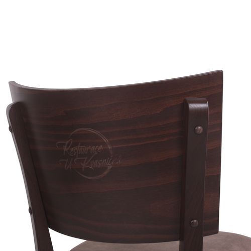 Dřevěné restaurační židle LINETTA P G čalouněný sedák