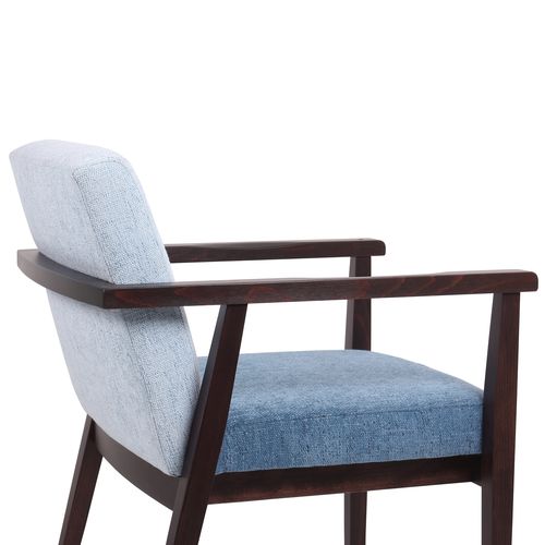 Čalouněné design křeslo KUBIK v retro stylu 