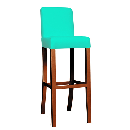 Čalouněná dřevěná barová židle RELA BAR