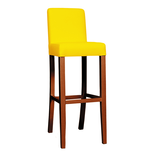 Čalouněná dřevěná barová židle RELA BAR