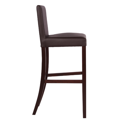 Čalouněná dřevěná barová židle THEA BAR