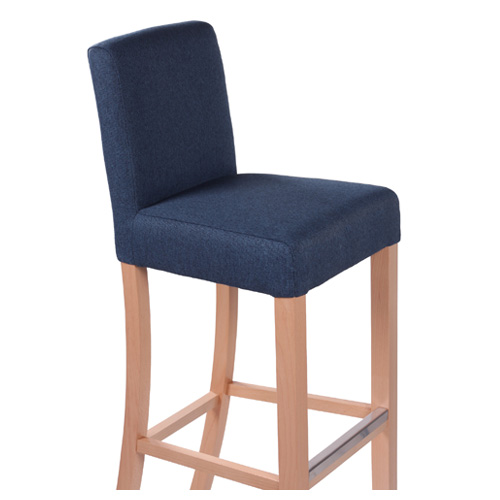 Čalouněná dřevěná barová židle RELA BAR