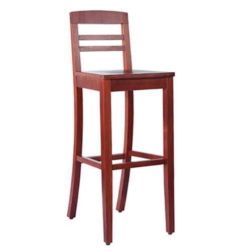 Čalouněná dřevěná barová židle BIANCA BAR