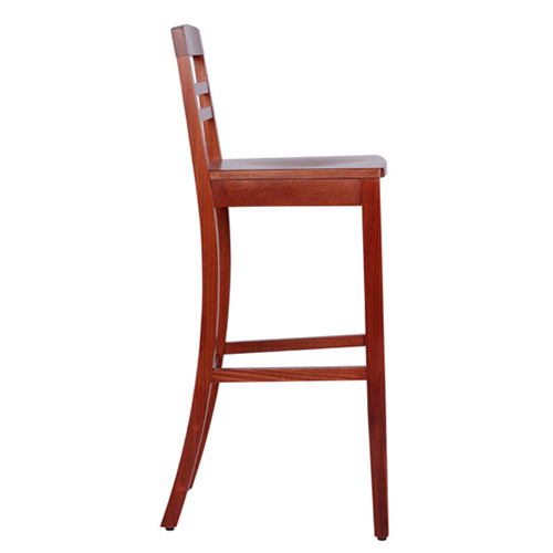 Čalouněná dřevěná barová židle BIANCA BAR