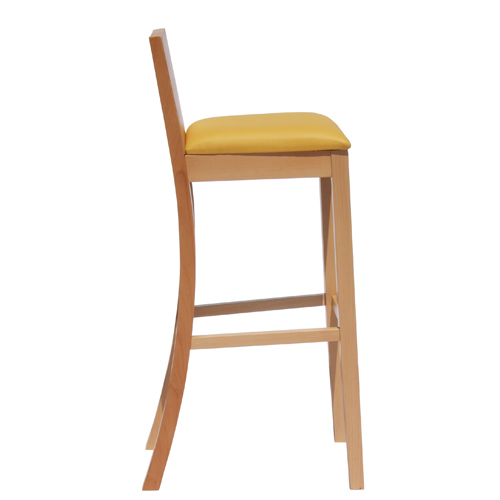 Čalouněná dřevěná barová židle MARINO BAR