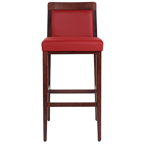 Dřevěné barové židle OPERA čalouněný sedák a opěrka