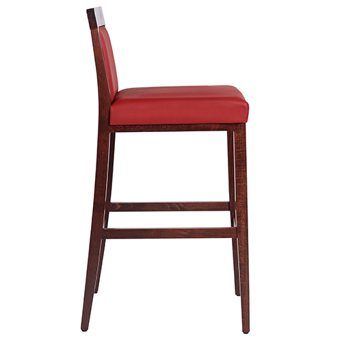 Dřevěné barové židle OPERA čalouněný sedák a opěrka