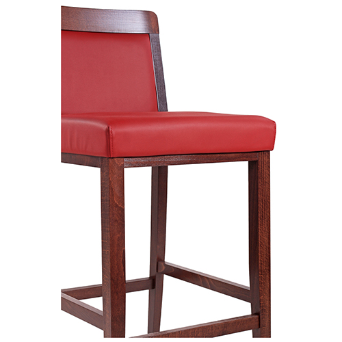 Dřevěné barové židle OPERA čalouněný sedák a opěrka