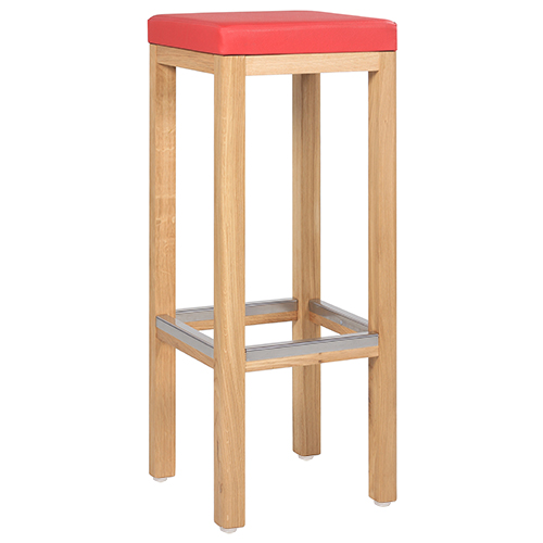 Dřevěné barové židle LIVO D P masivní dub čalouněný sedák