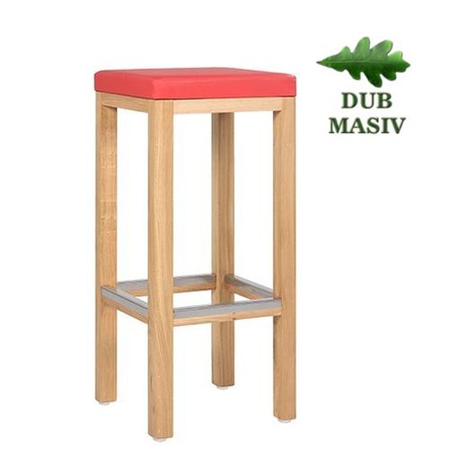 Dřevěné barové židle LIVO D P masivní dub čalouněný sedák