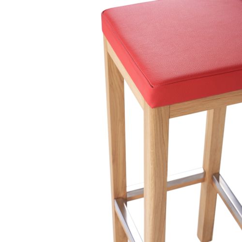 Dřevěné barové židle LIVO D P masivní dub čalouněný sedák