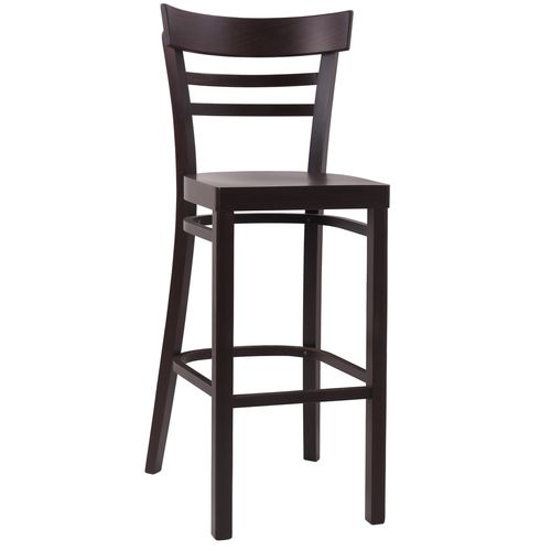 Dřevěné barové židle MARONA S dřevěný sedák