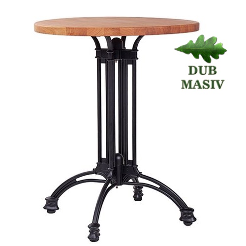 Kovové bistro stoly LUGANO DB26 dub