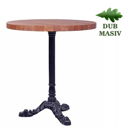 Kovové bistro stoly LEON 3 D60-27 dub