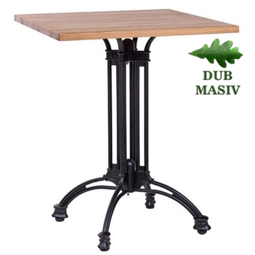 Kovové bistro stoly LUGANO DB26 dub