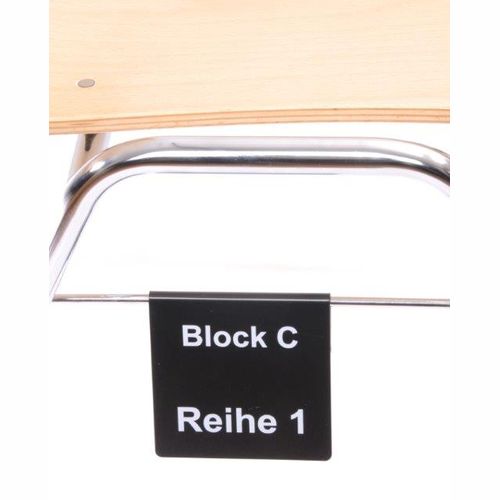 Číslování řady židlí