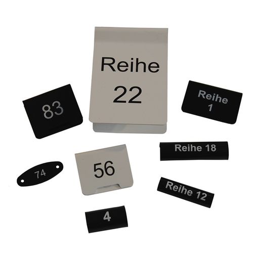 Číslování řady židlí