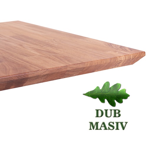Desky ke stolu masivní dub 27 mm se zkosenou hranou