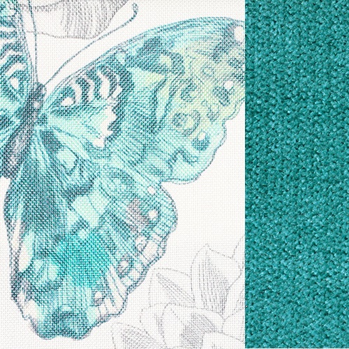 Potahová látka BUTTERFLY 03 tyrkysová