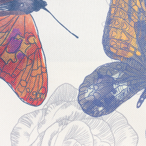 Potahová látka BUTTERFLY 05 oranžová